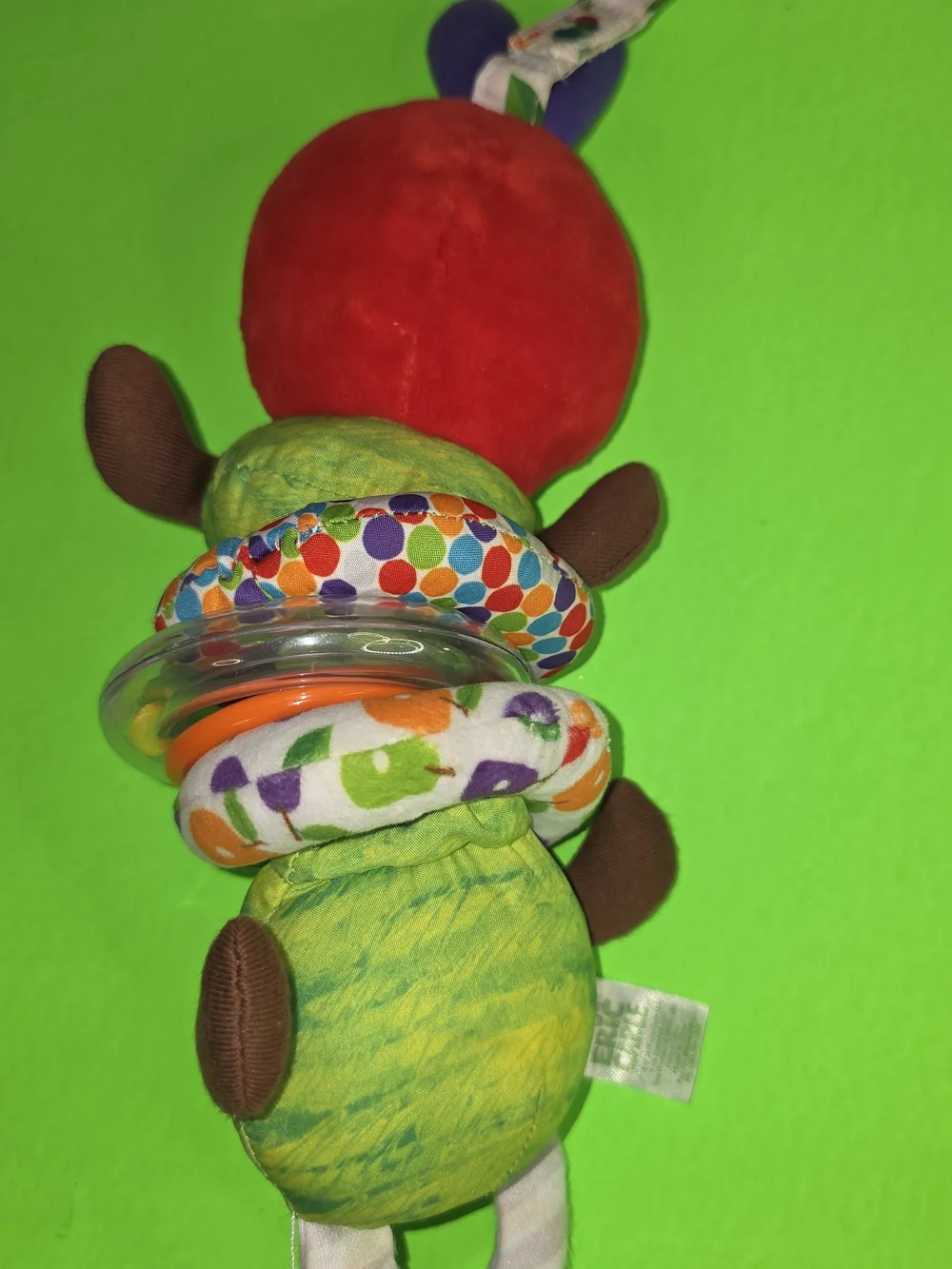 The World of Eric Carle Red & Green Jiggler Caterpillar Pull Toy Rattle Teether